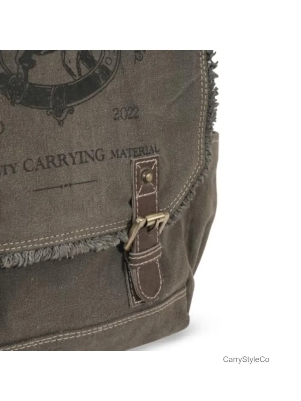 Vintage Canvas Messenger Bag for Men & Women - Leather Crossbody Satchel
